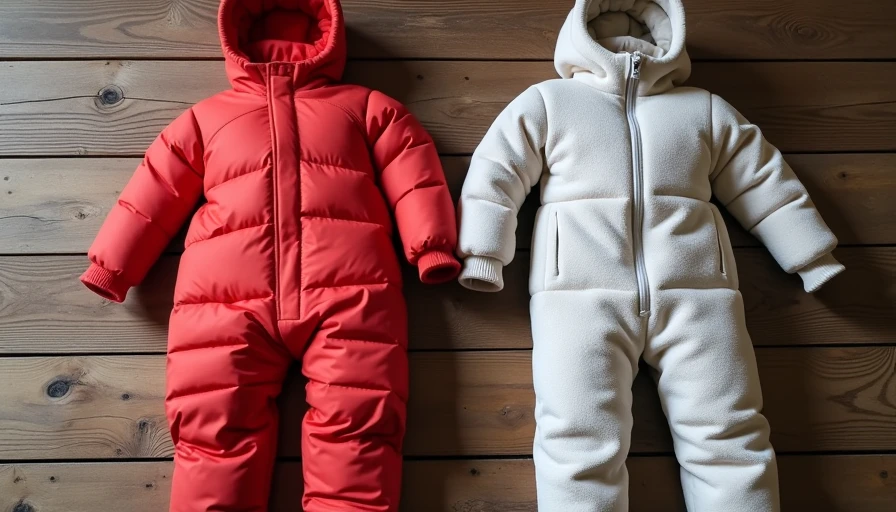 Comparison between bulky traditional snowsuit and slim flexible modular winter layers for kids
