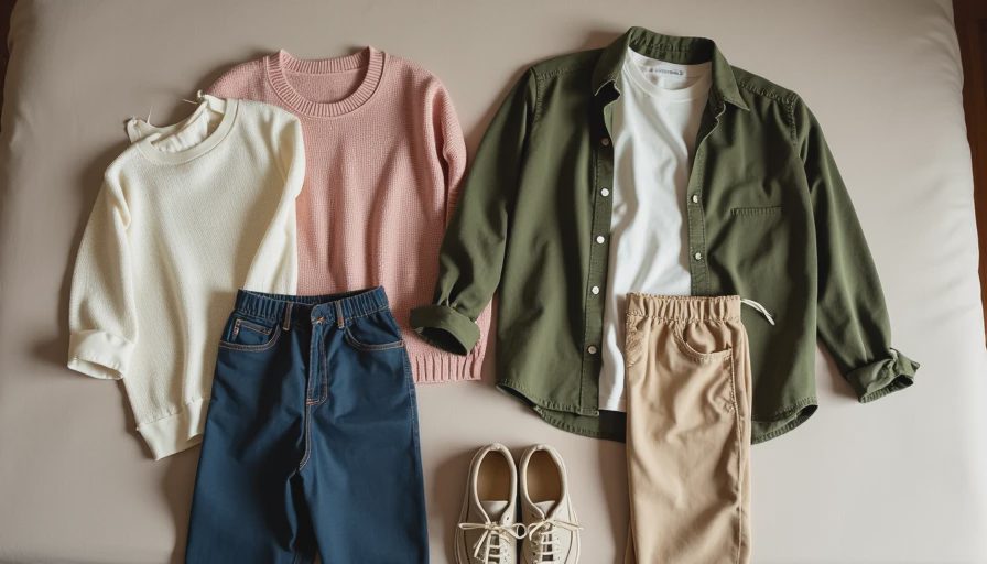 One week of actual children's daily outfits showing natural repetition of favorites