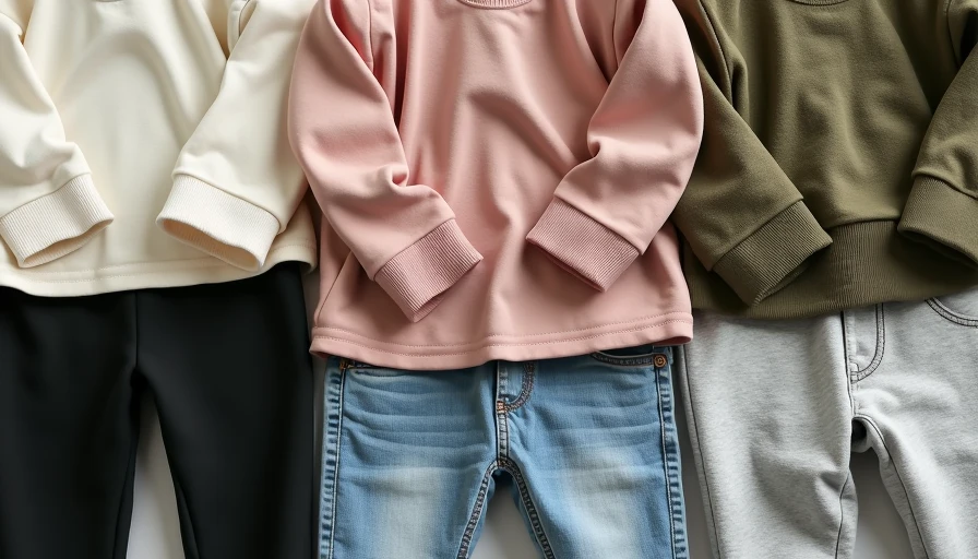 Mix-and-match kids weekend trip outfits showing versatile tops and bottoms combinations