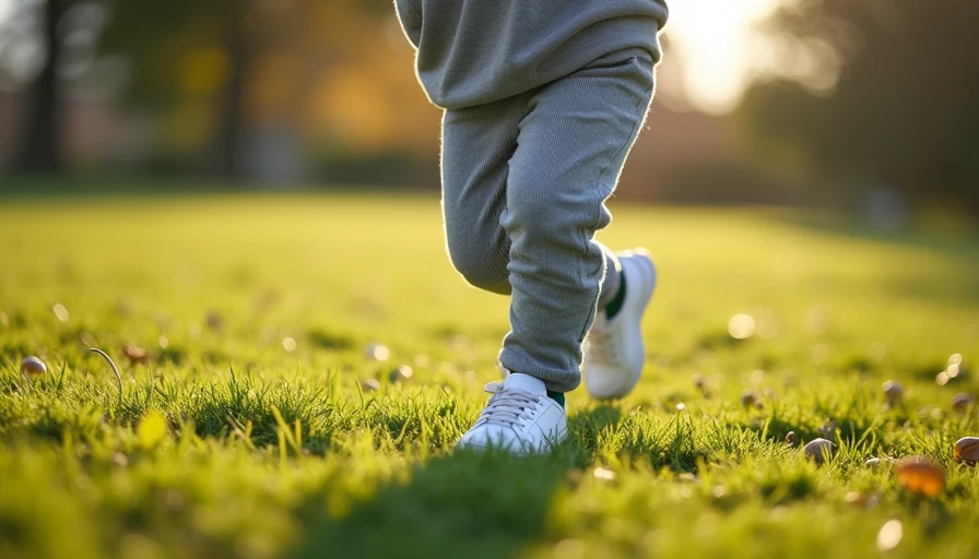 Child running comfortably in soft everyday clothes showing Life Cute in action