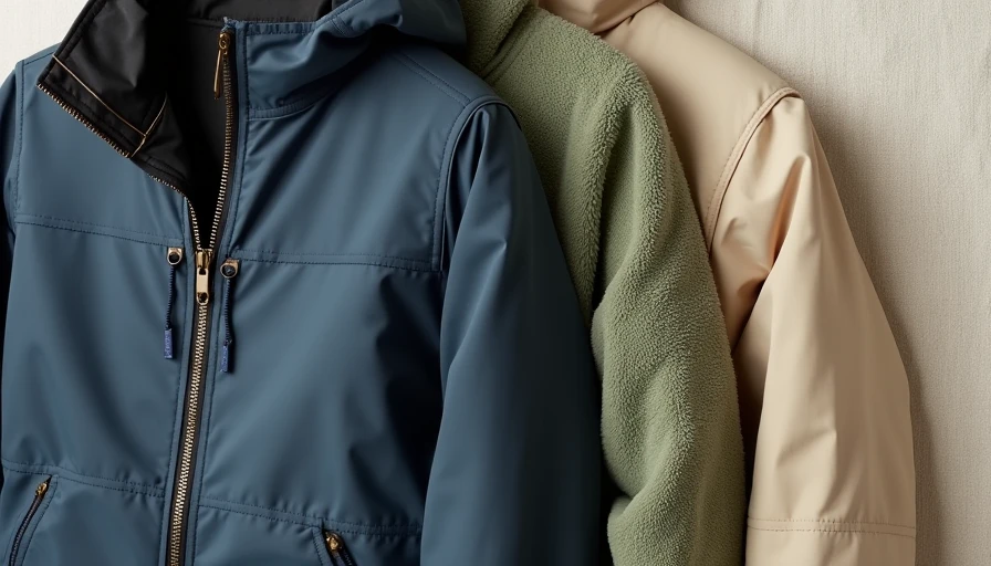 Windbreaker, fleece soft-shell, and insulated winter jacket showing smart layering system