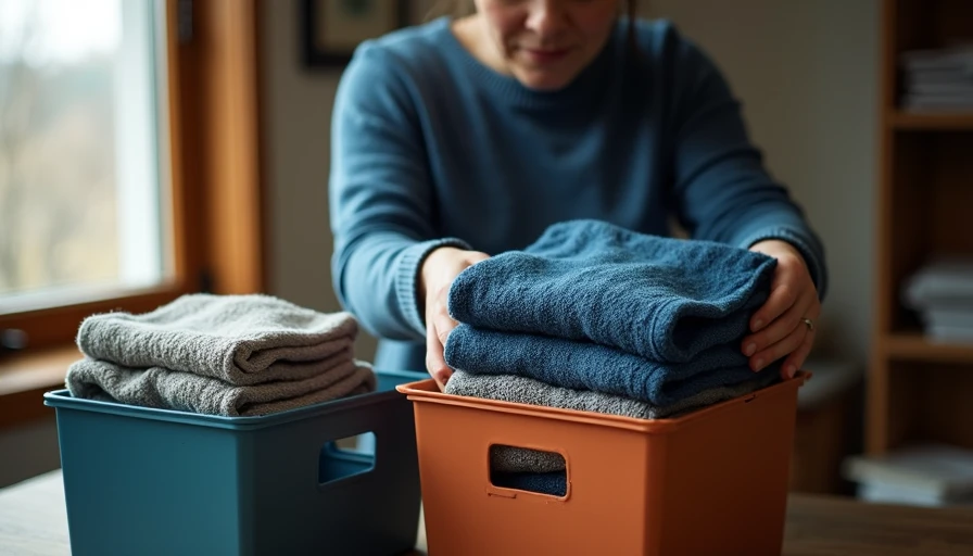 Illustration for seasonal hand me down sorting and storage tips for moms