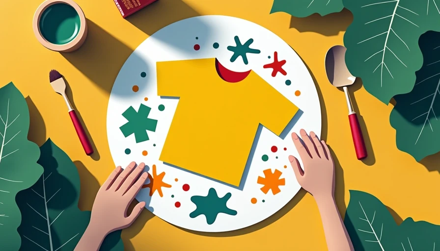 Illustration for stain resistant kids tops for messy art projects and meals