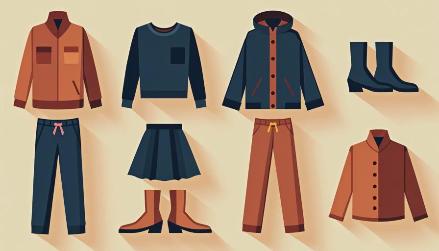 Visual context for 10-piece fall wardrobe for one child